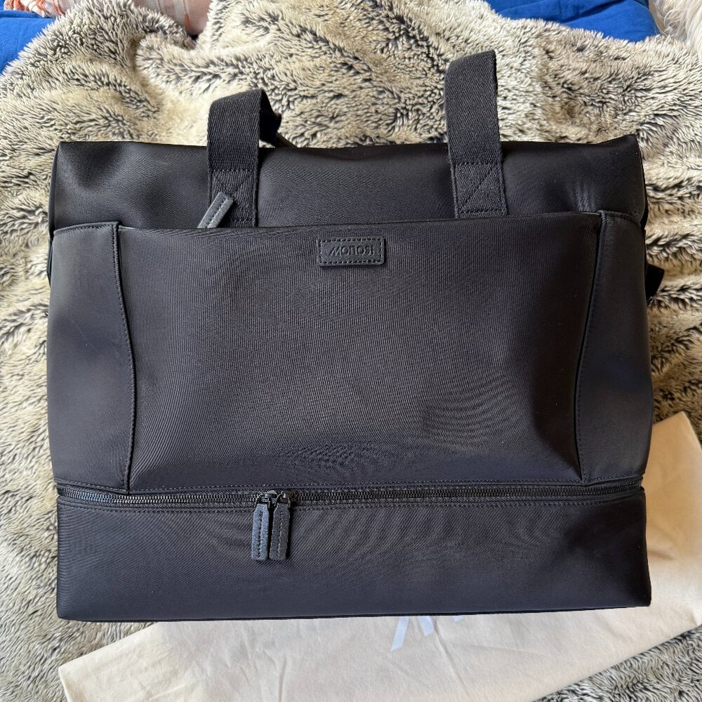 Monos Metro Weekender Bag | Black | Water-Resistant | Laptop + Shoe Compartments